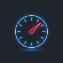Neon Speedometer Icon
